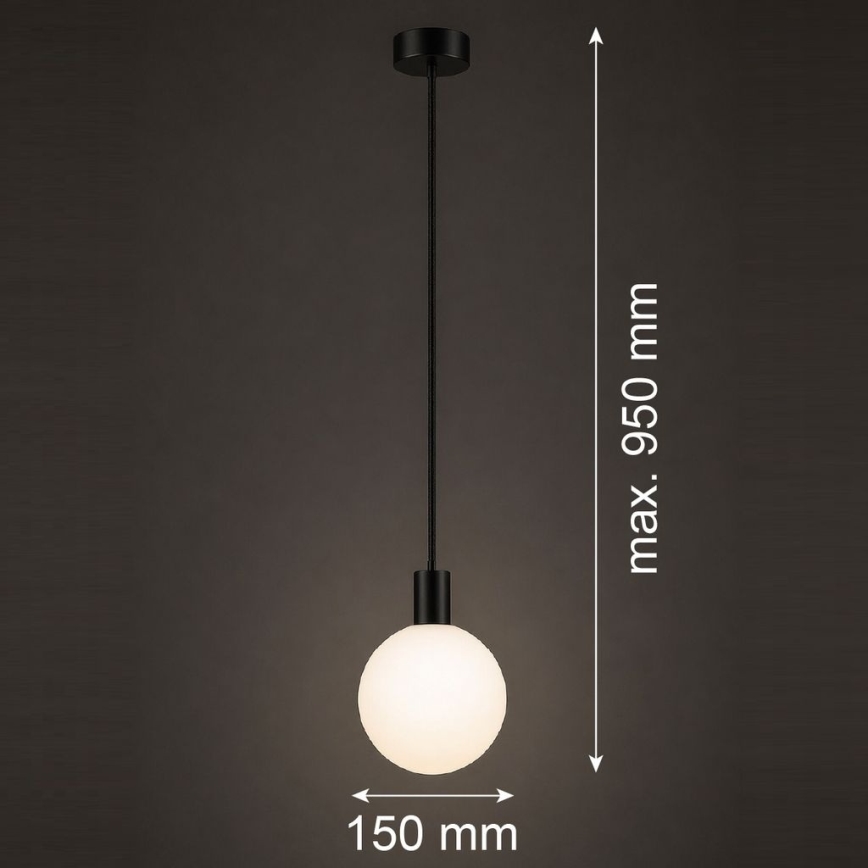 Argon 9005 - Lauko pakabinamas šviestuvas ant laido ORE 1xG9/6W/230V IP44 juodas