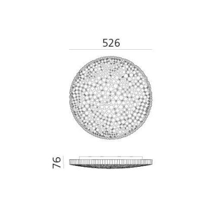 Artemide 0210010APP - LED Pritemdomas lubinis šviestuvas CALIPSO LED/50W/230V 3000K