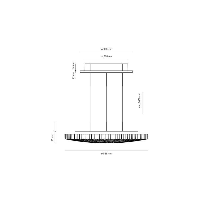 Artemide 0213010APP - LED Reguliuojamas pakabinamas sietynas CALIPSO LED/50W/230V 3000K