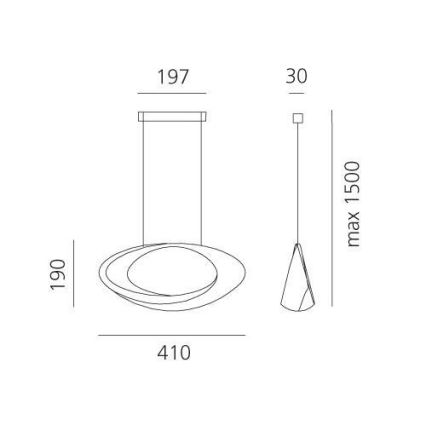 Artemide 1182010A - LED Reguliuojamas pakabinamas sietynas CABILDO LED/44W/230V 3000K