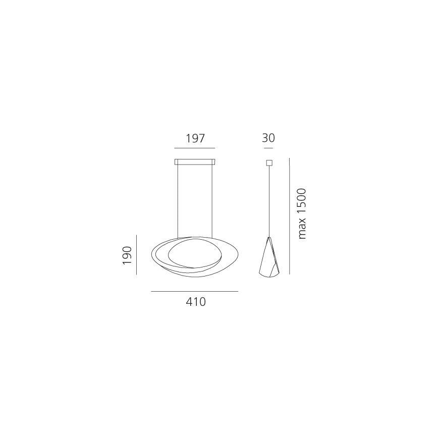 Artemide 1182010A - LED Reguliuojamas pakabinamas sietynas CABILDO LED/44W/230V 3000K