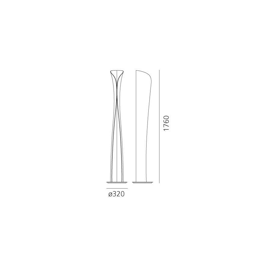 Artemide 1361020A - LED toršeras CADMO LED/44W/230V + 1xGU10/10W/230V balta