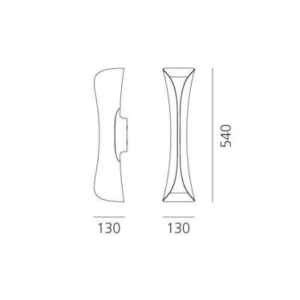 Artemide 1373010A - Sieninis šviestuvas CADMO 2xGU10/10W/230V juoda