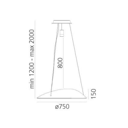 Artemide 1402010APP - LED RGBW Reguliuojamas pakabinamas sietynas AMELUNA LED/45W/230V 3000K