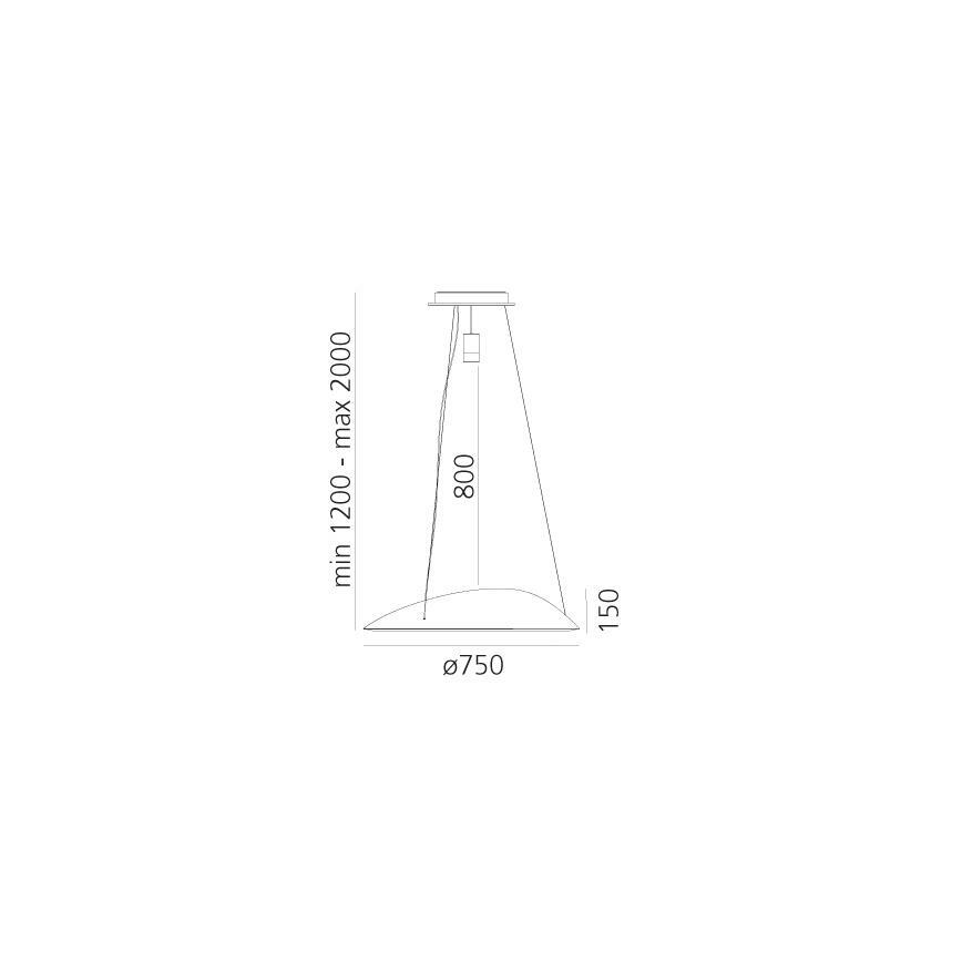 Artemide 1402010APP - LED RGBW Reguliuojamas pakabinamas sietynas AMELUNA LED/45W/230V 3000K