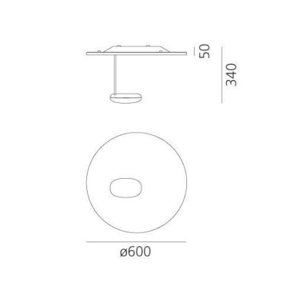 Artemide 1471110A - LED Pritemdomas lubinis šviestuvas DROPLET LED/29W/230V 3000K
