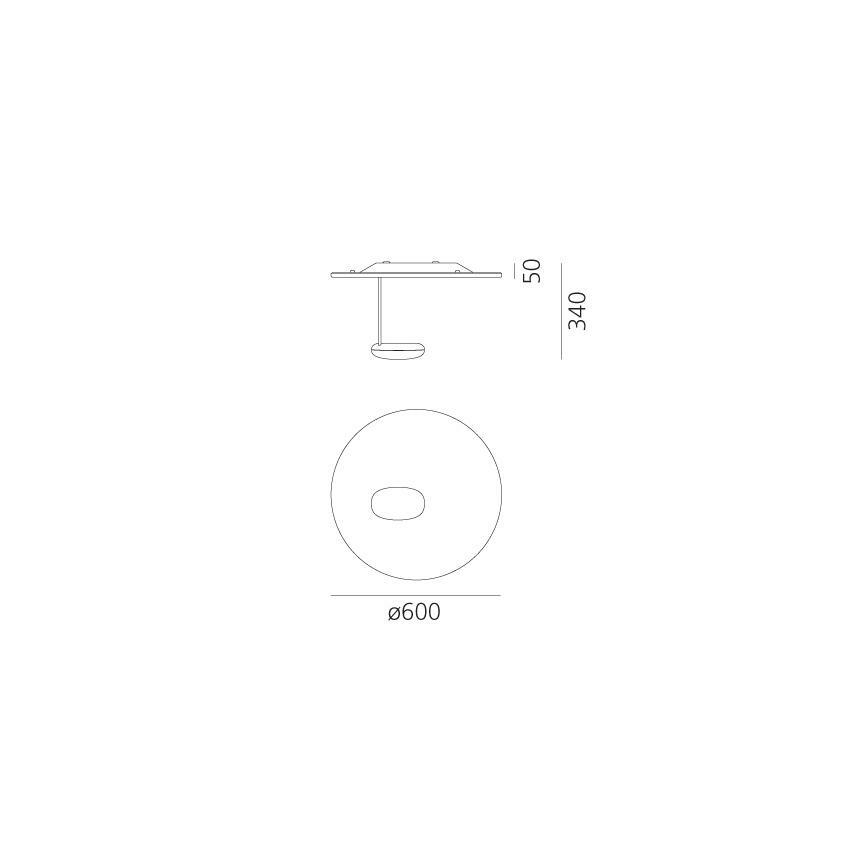 Artemide 1471110A - LED Pritemdomas lubinis šviestuvas DROPLET LED/29W/230V 3000K