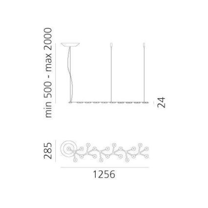 Artemide 1578050APP - LED Reguliuojamas pakabinamas sietynas NET LED/45W/230V 3000K