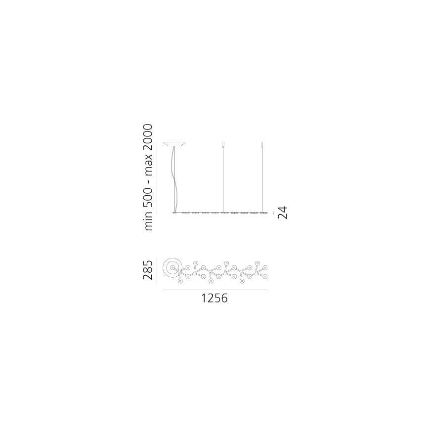 Artemide 1578050APP - LED Reguliuojamas pakabinamas sietynas NET LED/45W/230V 3000K