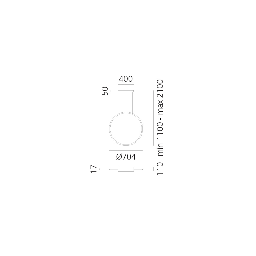 Artemide 1992230IN1APP - LED Reguliuojamas pakabinamas sietynas DISCOVERY LED/42W/230V 2700K juoda