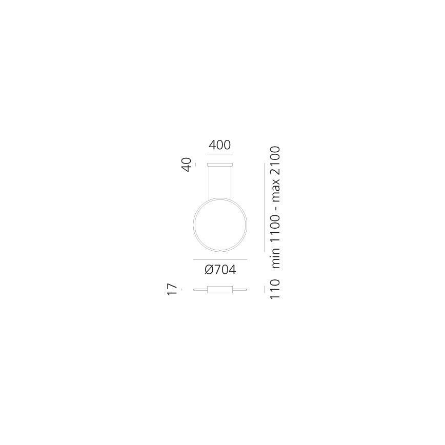 Artemide 1992260APP - LED Reguliuojamas pakabinamas sietynas DISCOVERY LED/50W/230V 2700-6500K bronza