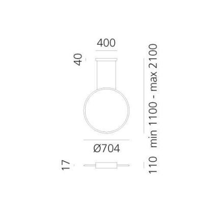 Artemide 1992310APP - LED RGBW Reguliuojamas pakabinamas sietynas DISCOVERY LED/42W/230V 2700-6500K antracitas