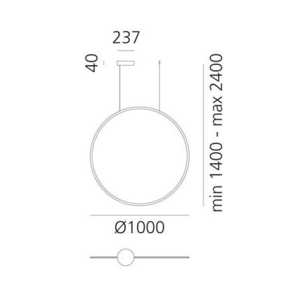 Artemide 1993010APP - LED Reguliuojamas pakabinamas sietynas DISCOVERY LED/60W/230V 3000K antracitas