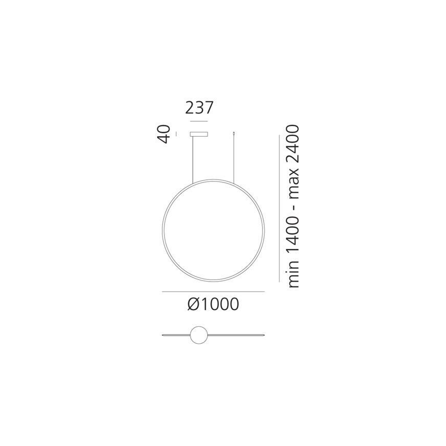 Artemide 1993010APP - LED Reguliuojamas pakabinamas sietynas DISCOVERY LED/60W/230V 3000K antracitas
