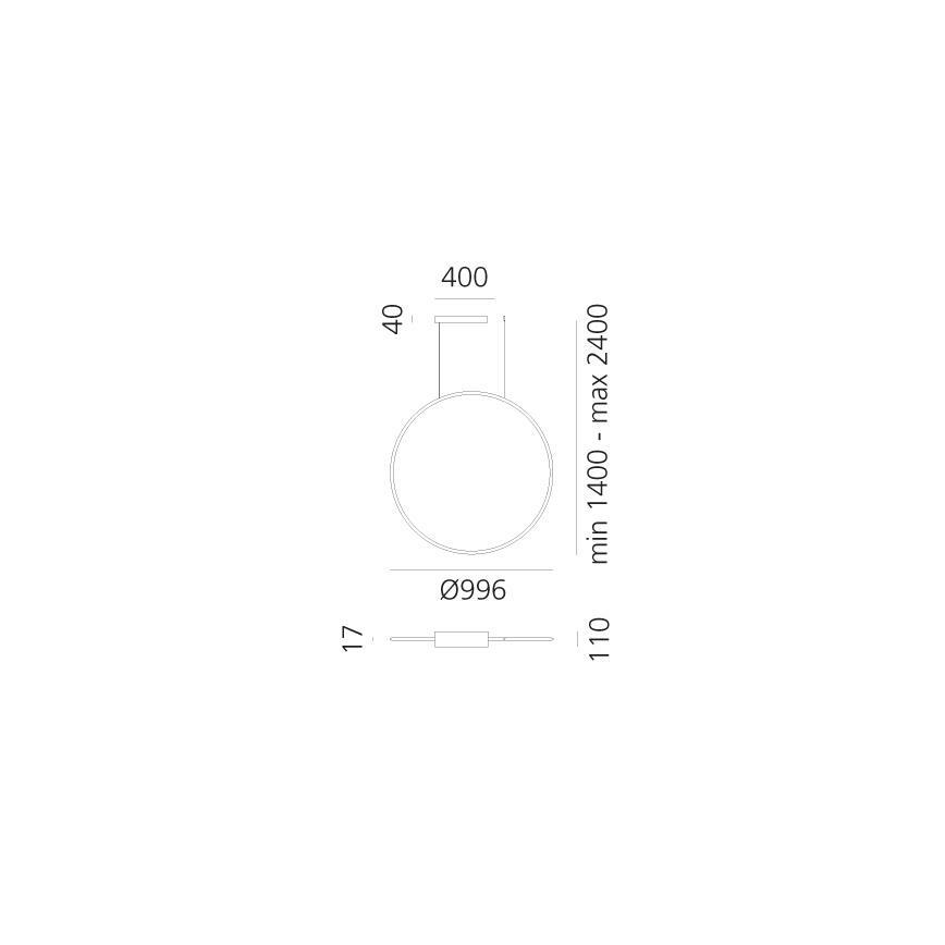 Artemide 1993260APP - LED Reguliuojamas pakabinamas sietynas DISCOVERY LED/71W/230V 2700-6500K bronza