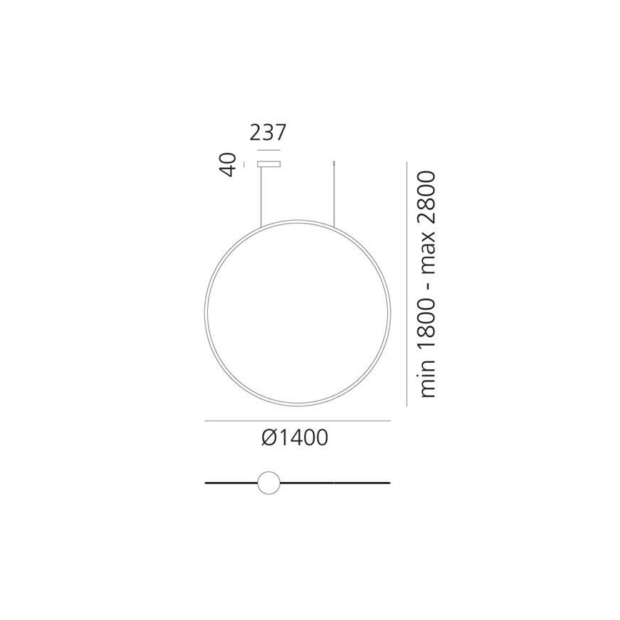 Artemide 1994030APP - LED Reguliuojamas pakabinamas sietynas DISCOVERY LED/80W/230V 3000K juoda