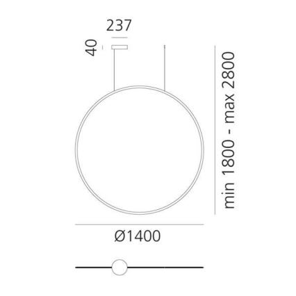 Artemide 1994060APP - LED Reguliuojamas pakabinamas sietynas DISCOVERY LED/80W/230V 3000K bronza