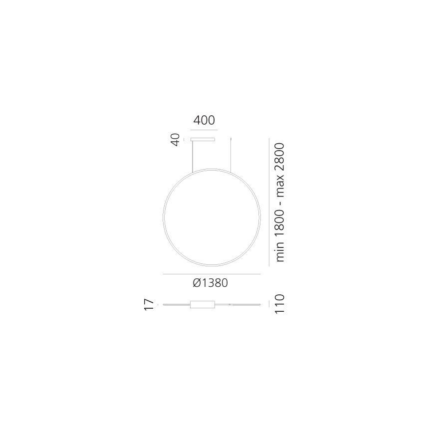Artemide 1994230APP - LED Reguliuojamas pakabinamas sietynas DISCOVERY LED/84W/230V 2700-6500K juoda