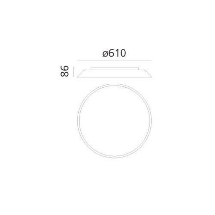 Artemide AR 0241320A - LED lubinis šviestuvas FEBE 4xLED/30W/230V