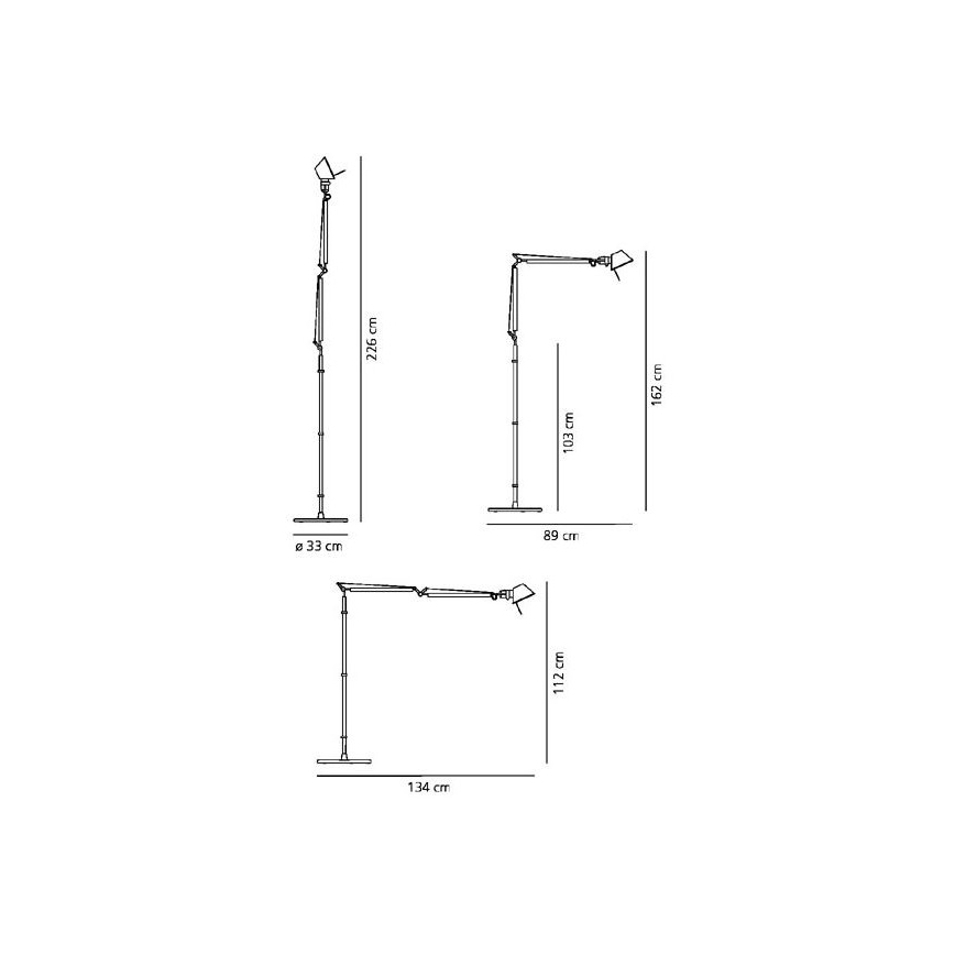 Artemide AR 0947010A+AR A012820 KOMPLET - Toršeras TOLOMEO BASCULANTE 1xE27/100W/230V