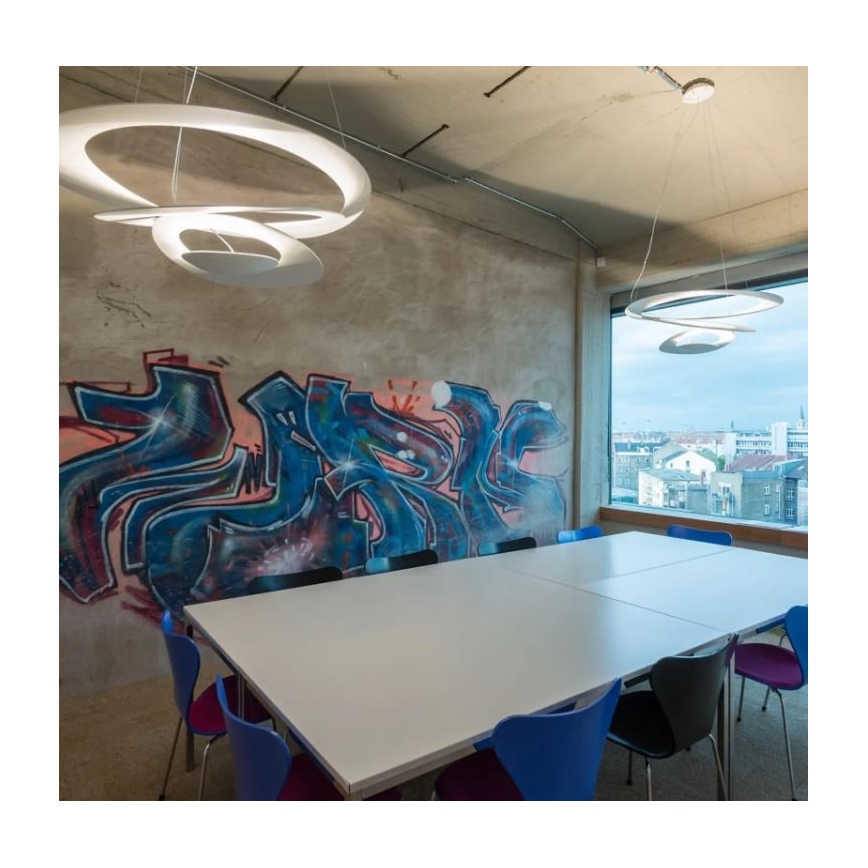 Artemide AR 1237010A - Pritemdomas, ant virvės kabinamas, lubinis šviestuvas PIRCE MINI 1xR7s/330W/230V