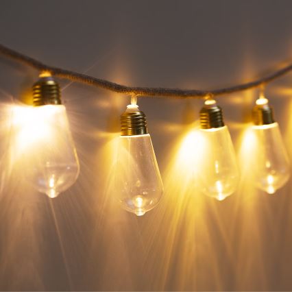 Atmosphera - Dekoratyvinė LED grandinė GIRLIANDA 10xLED/2xAA 1,65m šilta balta