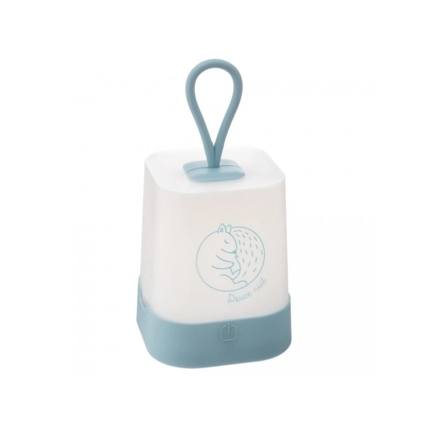 Atmosphera - LED jutiklinė vaikiška įkraunama naktinė lempa RABBIT LED/3,7V 1200 mAh mėlyna