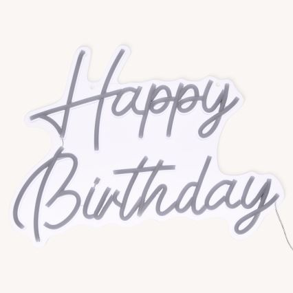 Atmosphera - LED neoninė sieninė dekoracija SU GIMTADIENIU LED/5V