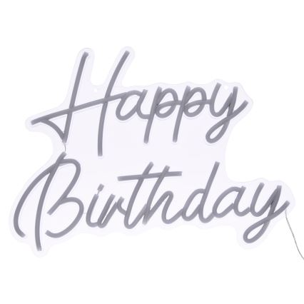 Atmosphera - LED neoninė sieninė dekoracija SU GIMTADIENIU LED/5V