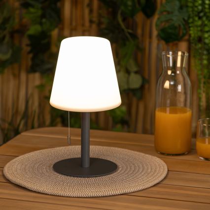 Atmosphera - LED RGBW Įkraunamas lauko Stalinis šviestuvas ZACK LED/3,7V 1200 mAh IP44 juoda