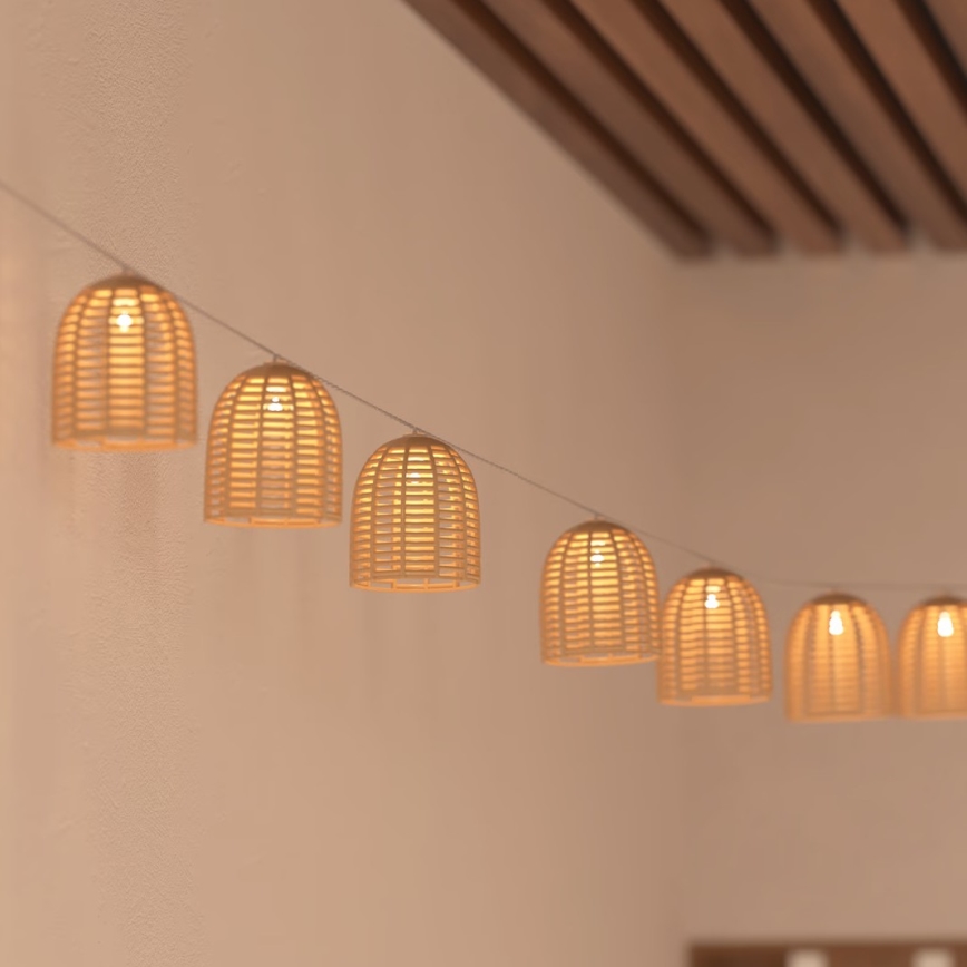 Atmosphera - LED Saulės Dekoratyvinė girlianda AIA 10xLED 3,35m IP44 šilta balta 1500 mAh