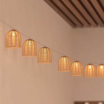 Atmosphera - LED saulės dekoratyvinė girlianda AIA 10xLED 3,35m IP44 šiltai balta 1500 mAh