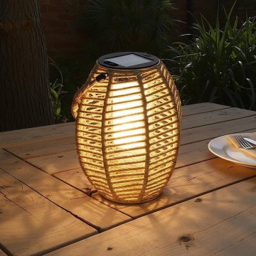 Atmosphera - LED saulės žibintas GINA LED/1,2V 800 mAh IP44 džiutas