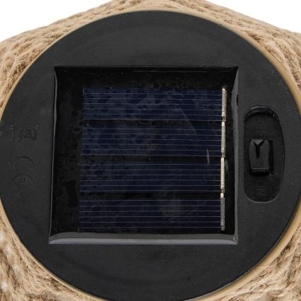 Atmosphera - LED saulės žibintas GINA LED/1,2V 800 mAh IP44 džiutas