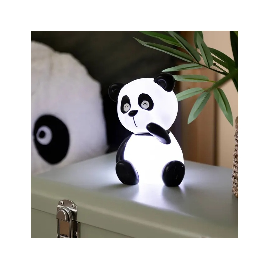 Atmosphera - LED vaikiška naktinė lempa PANDA LED/3xLR44