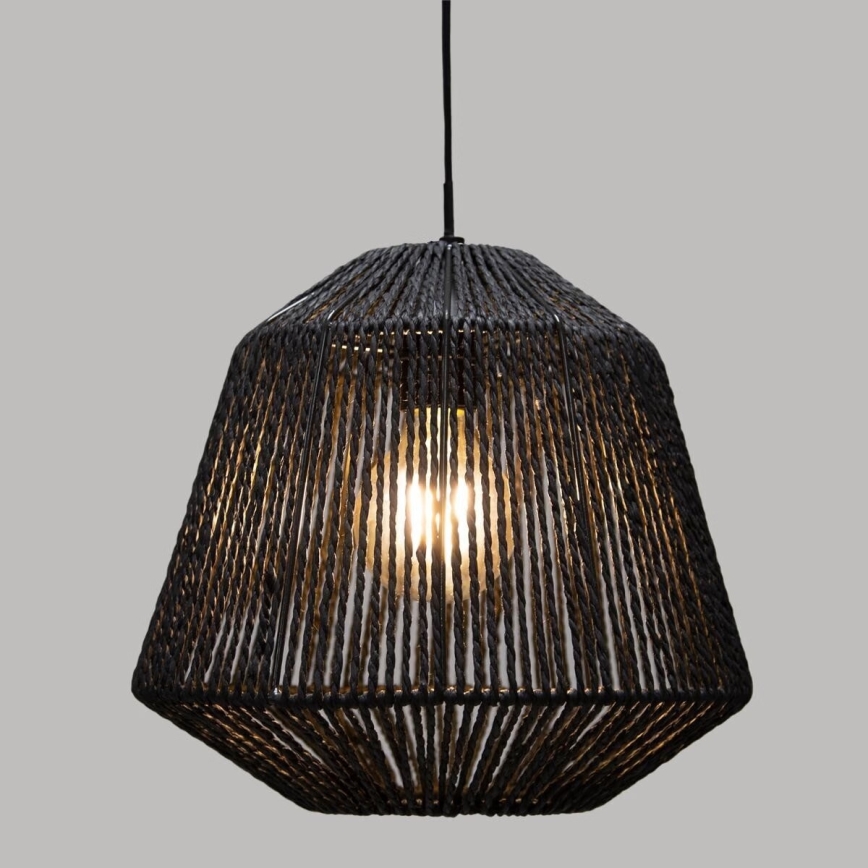 Atmosphera - Pakabinamas sietynas JILY 1xE27/40W/230V džiutas juoda