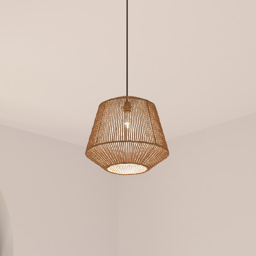 Atmosphera - Pakabinamas sietynas JILY 1xE27/40W/230V džiutas smėlio spalva