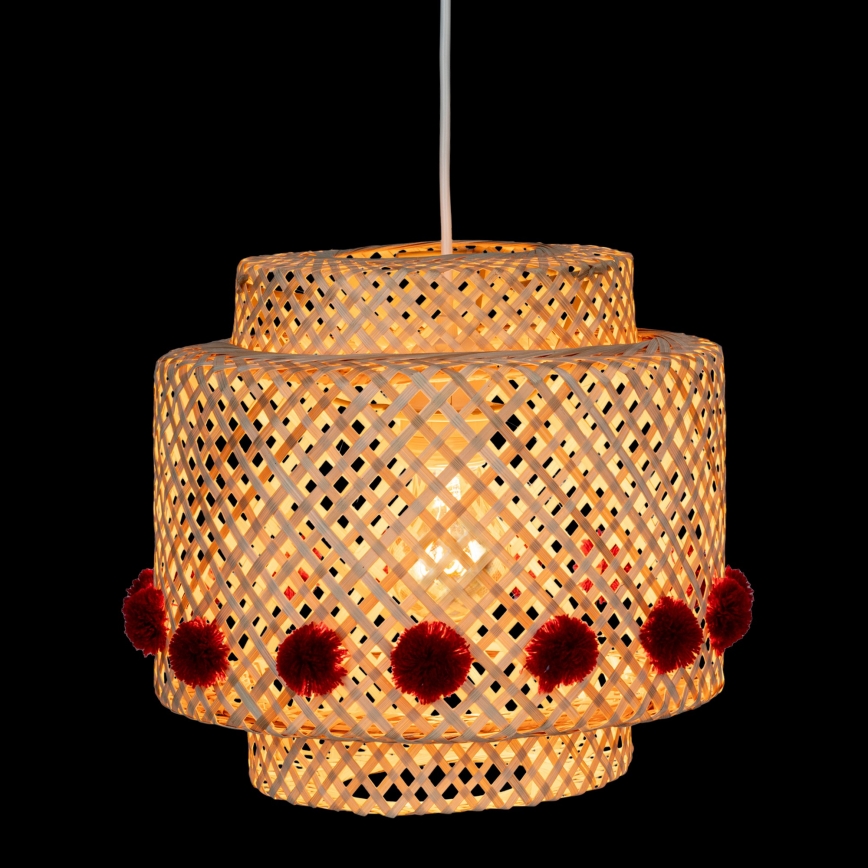 Atmosphera - Pakabinamas šviestuvas ant laido LIBY 1xE27/25W/230V, pagamintas iš bambuko