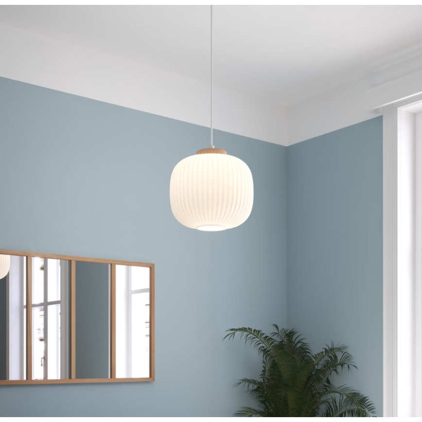 Atmosphera - Pakabinamas šviestuvas su laidu TRAVIS 1xE27/25W/230V pušis