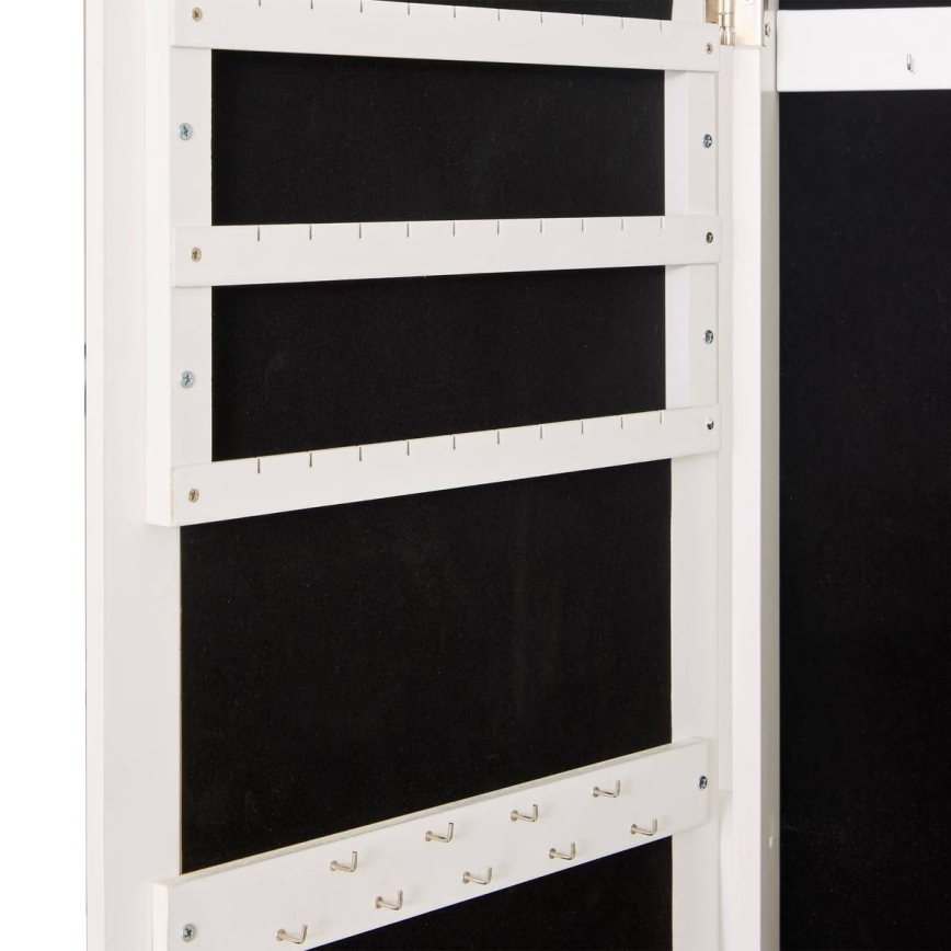 Atmosphera - pastatomas veidrodis su papuošalų dėžute LEXY 158x38 cm baltas