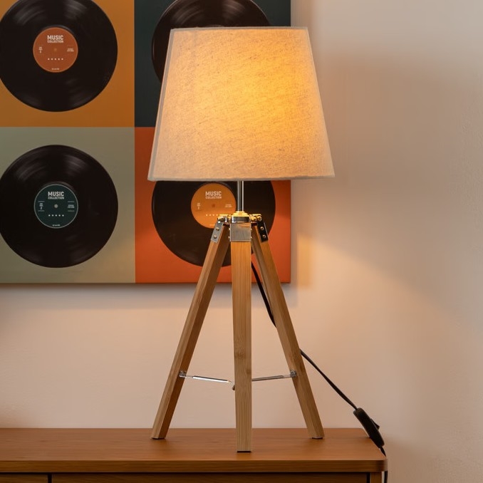 Atmosphera - Stalinis šviestuvas RUNO 1xE27/25W/230V bambukas/kreminė