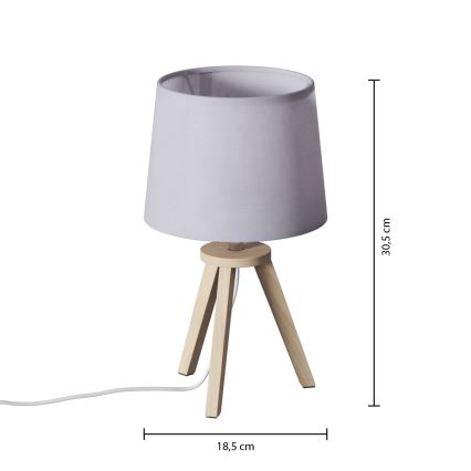 Atmosphera - Stalinis šviestuvas TRIPOD 1xE14/40W/230V pušis/pilka