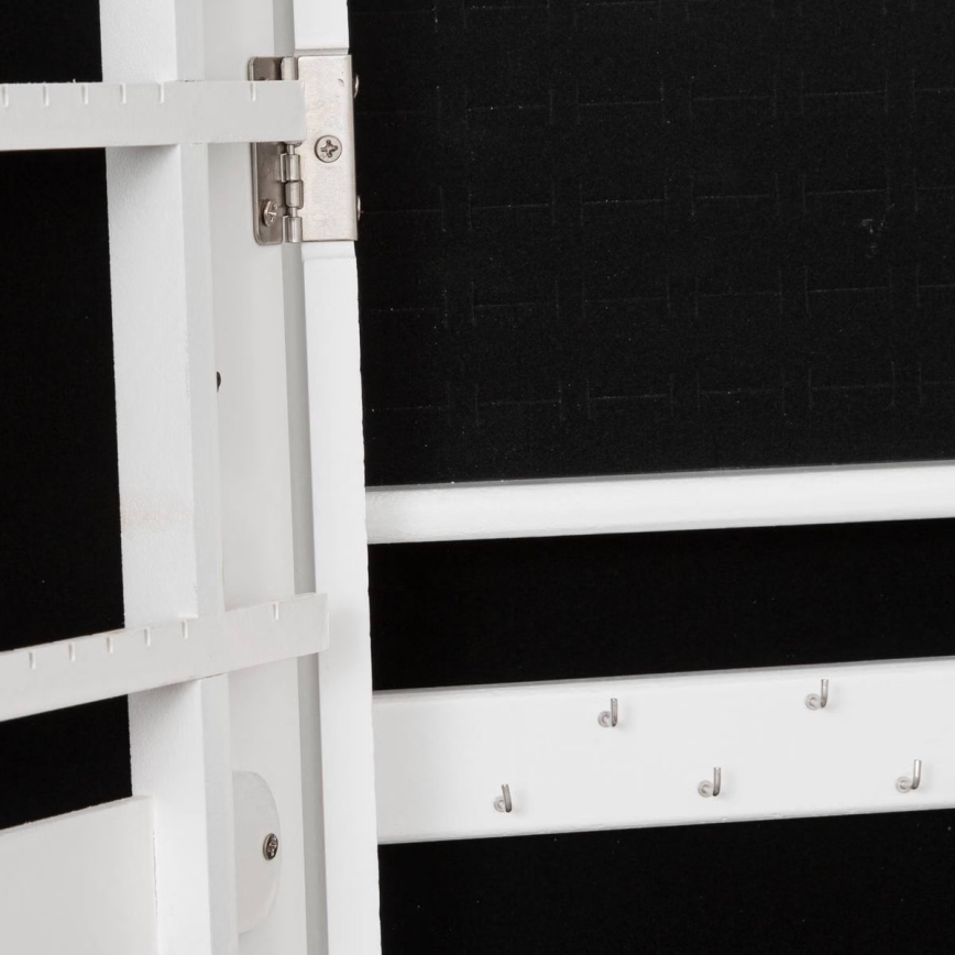 Atmosphera - stovintis veidrodis su papuošalų dėžute KRISTIN 146,8x37 cm baltas