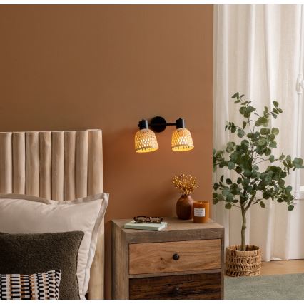 Atmosphera - Taškinis šviestuvas LIO 2xE14/25W/230V iš bambuko