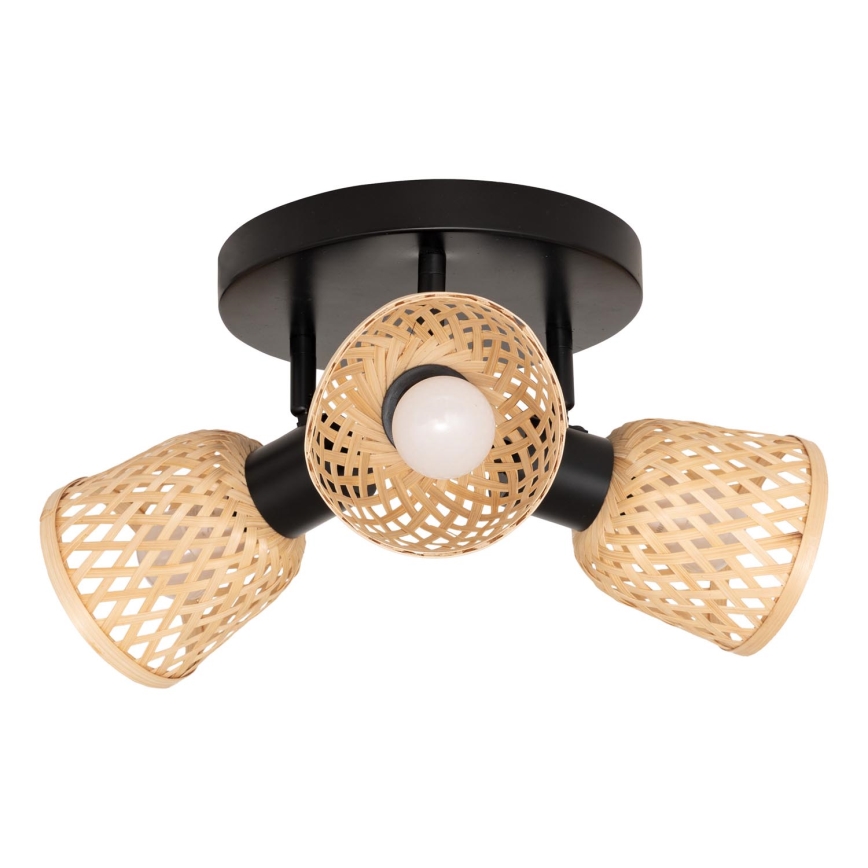 Atmosphera - taškinis šviestuvas LIO 3xE27/25W/230V, iš bambuko