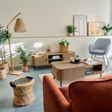Atmosphera - Toršeras PALM 1xE27/60W/230V bambukas/kanapė