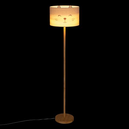 Atmosphera - Vaikiška grindinė lempa FÉLIX 1xE27/40W/230V katė