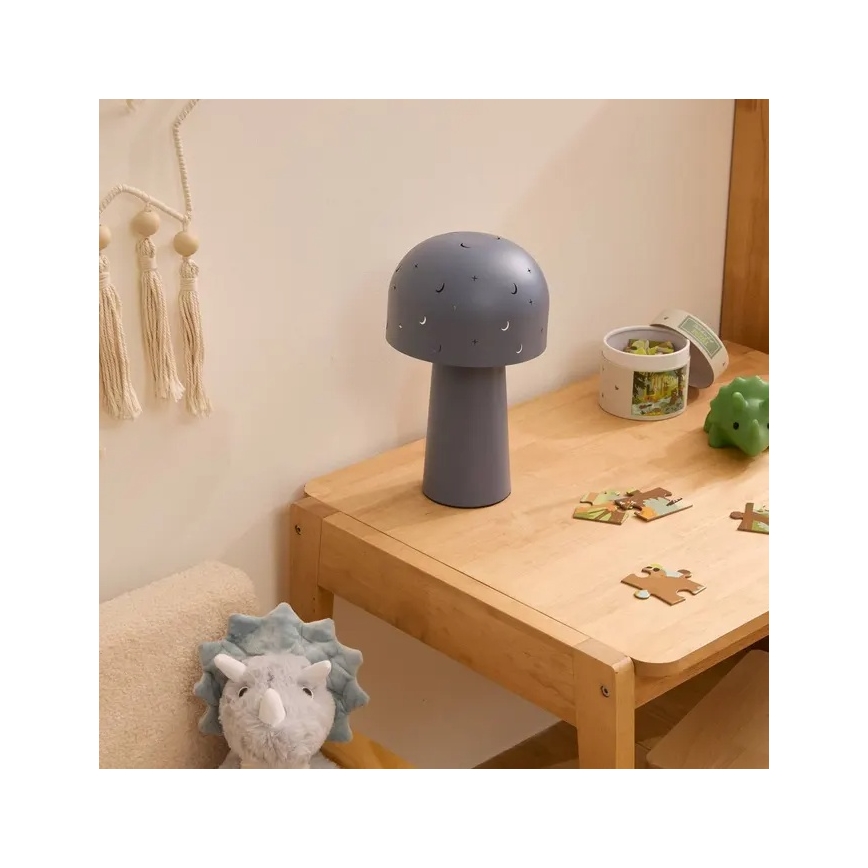 Atmosphera - Vaikiška stalinė lempa STARRY MUSHROOM 1xE14/25W/230V mėlyna