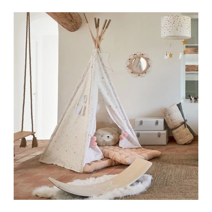 Atmosphera - Vaikiškas sieninis veidrodis CAMPAIN, skersmuo 38 cm, rotangas