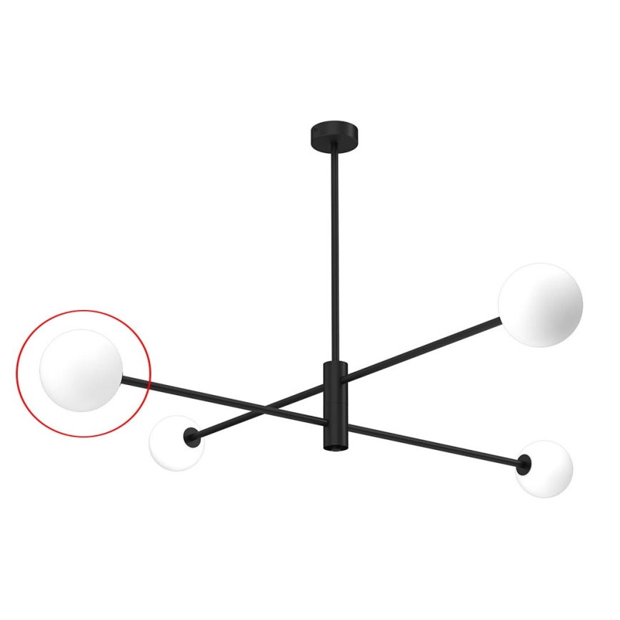 Atsarginis stiklas šviestuvui DORI G9 diametras 10 cm balta